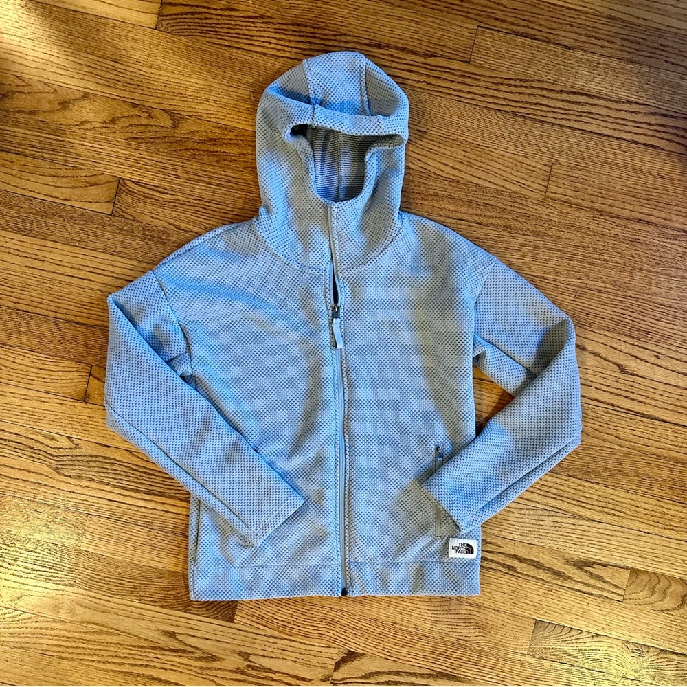 The North Face Sibley Textured Fleece Parka hooded jacket in grey